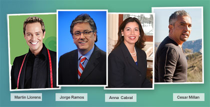 Martin Lorents, Jorge Ramos, Anna Cabral & Cesar Millan Martin Lorents, Jorge Ramos, Anna Cabral & Cesar Millan