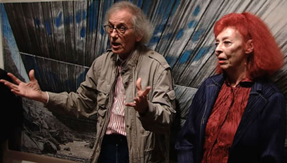 Artist Christo and wife Jeanne-Claude - Arkansas river art project