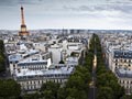 Eiffel Tower from Arc De Triomphe, Paris, France