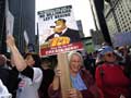 Occupy Wall Street protests in Manhattan against the cities wealthiest millionaires.