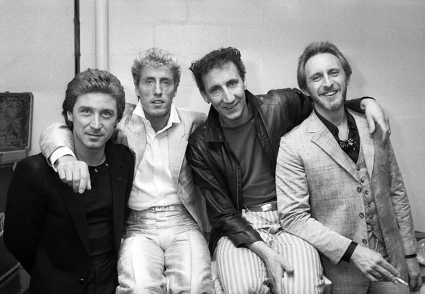 From left to right, Kenney Jones, Roger Daltrey, Pete Townshend and John Entwistle of the Who in New York for a concert in October 1982 - Pete Townshend Retrospective