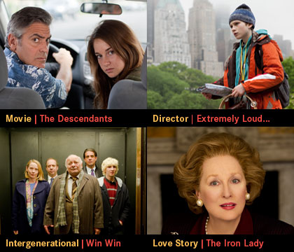 AARP Movies for Grownups Awards 2012 - Four winners