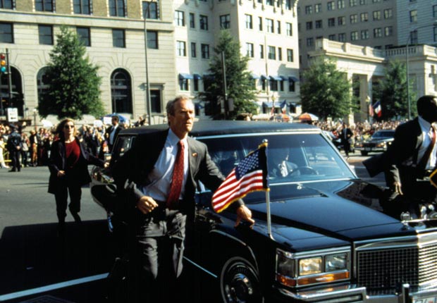 IN THE LINE OF FIRE, Rene Russo, Clint Eastwood, 1993. For the Action Movies for Grownups slideshow.