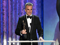 Daniel Day-Lewis accepts award at Screen Actors Guild Awards 2013