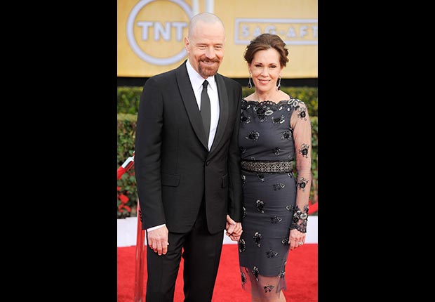 Bryan Cranston and Robin Dearden on red carpet at Screen Actor Guild Awards 2013