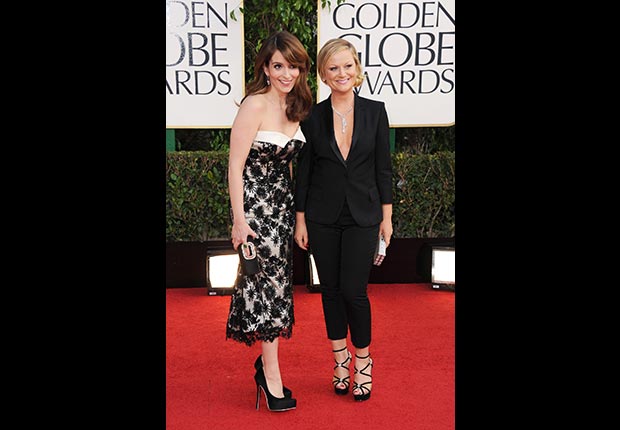 Hosts Tina Fey and Amy Poehler at 70th Annual Golden Globe Award