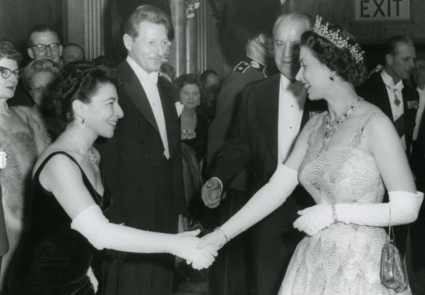 Danny Kaye and Queen Elizabeth II