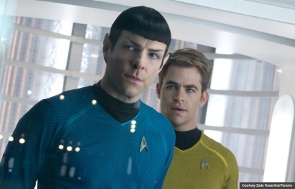 Zachary Quinto and Chris Pine in Star Trek Into Darkness 