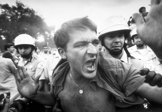 1968 protester outside the Democratic National Convention