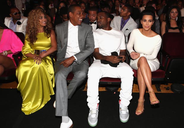 Beyoncé, Jay-Z, Kanye West and Kim Kardashian