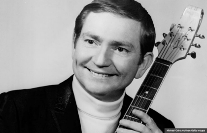 Willie Nelson with electric guitar, 1967