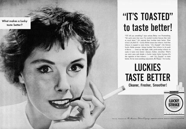 Lucky Strike's It's Toasted advertisement for the Real Ads from the Real Mad Men slideshow.  