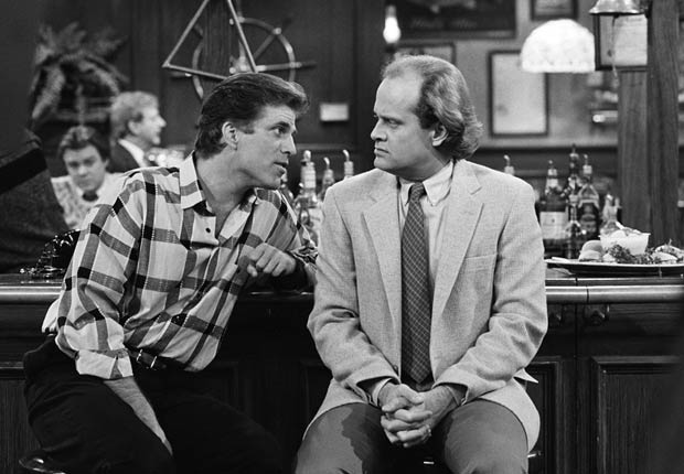 Kelsey Grammer and Ted Danson starred in the hit sitcom Cheers. For the Best Comedy Shows slide show.