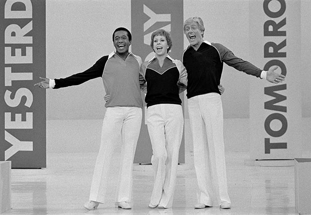 Ben Vereen, Carol Burnett, and Dick Van Dyke performing on The Carol Burnett Show, 1977.