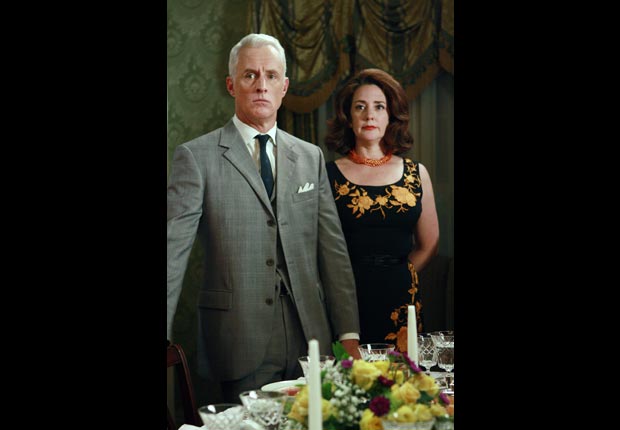 John Slattery and Talia Balsam on MAD MEN	