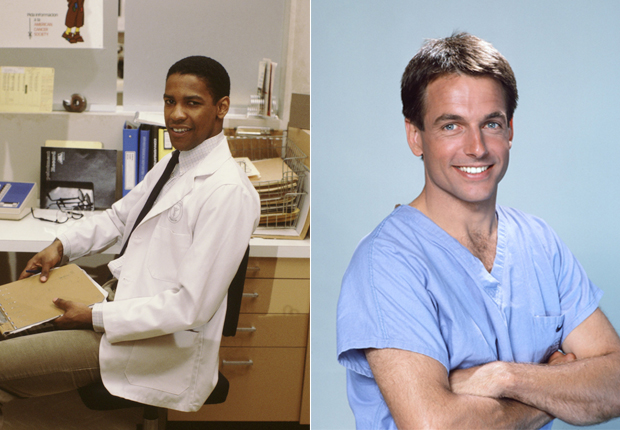 Denzel Washington and Marc Harmon in St. Elsewhere, TV Doctors
