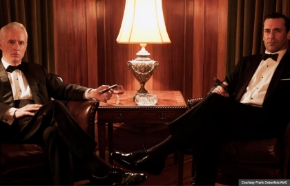 John Slattery and Jon Hamm in Mad Men