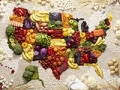 map of the united states made out of foods featured in the New American Diet
