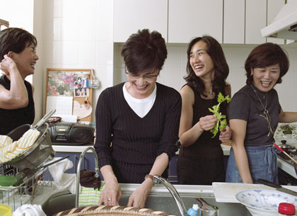 cooking with friends