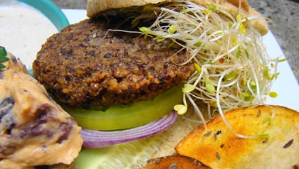 Falafel Burger Plate Falafel Burger Plate