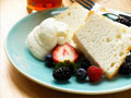 low fat dishes recipes angel food cake with  berries and whipped cream