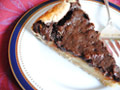 Slice of chocolate pecan galette from Pam Anderson's recipes