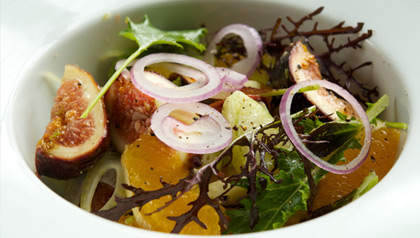 meatless monday recipe fig orange sweet onion fennel salad with mixed greens recipe