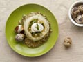 Nidos de pasta con calabacines - Receta de Dennise Oller