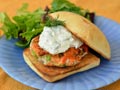 Hamburguesa de salmon