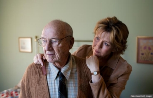 alzheimer alzheimers resource resources caregiver caregivers information info family families caregiver caregivers broadcast father daughter adult diagnosis diagnosed (Peter Zander/Getty Images)