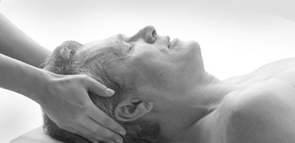 man gets massage