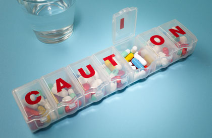 pills and water pills and water