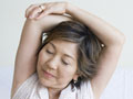woman stretching