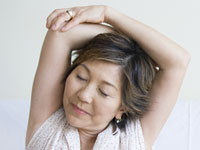 woman stretching