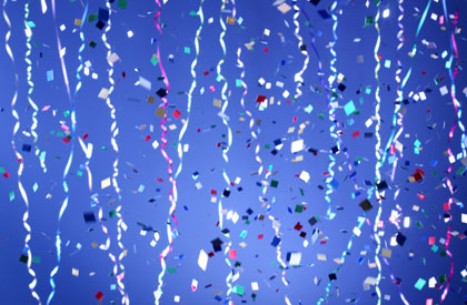 confetti and streamers