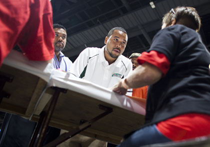 men registering to receive treatment