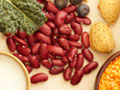 Healthy foods - beans, nuts and vegetables - can help you cut back on red meat.