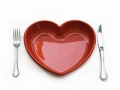 Red heart-shaped plate, New American Diet quiz
