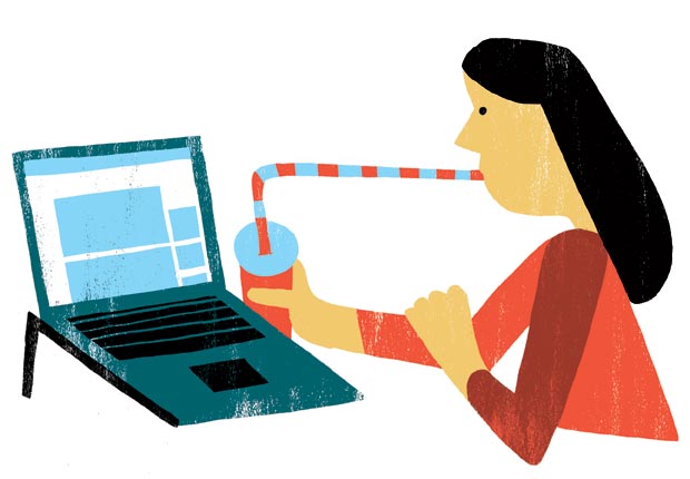 Arms length from computer