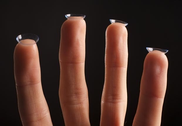 Four fingers with contact lenses, Keep lens cases clean