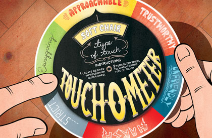 illustration of a touch-o-meter illustration of a touch-o-meter