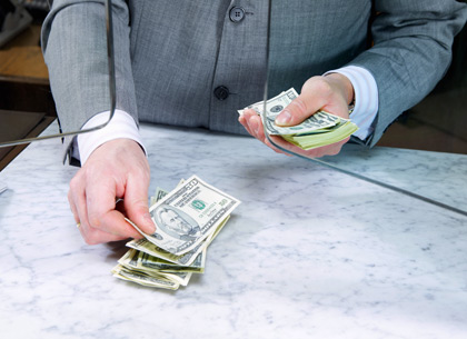 teller counting money teller counting money