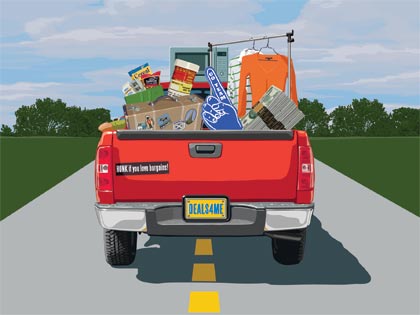 pickup truck full of savings pickup truck full of savings