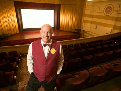 an usher in a theater an usher in a theater