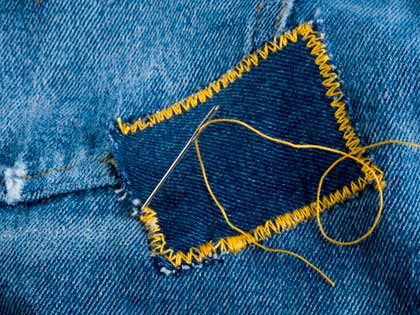 jeans with a fresh denim patch jeans with a fresh denim patch