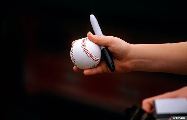 Baseball autograph