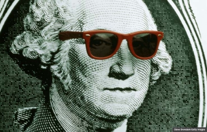 George Washington wearing sunglasses, Summer Savings Quiz