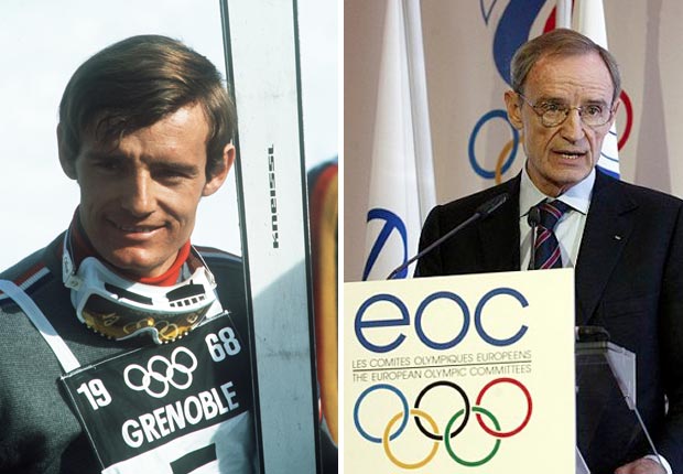 French Olympic skier Jean-Claude Killy won three gold medals in 1968 and has served on the EOC. For the Then and Now Olympians slideshow.