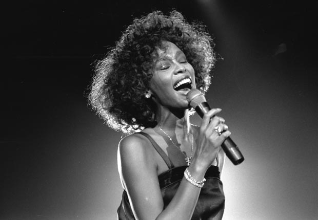 Whitney Houston pop singer onstage