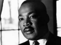 Retrato del líder de derechos civiles Martin Luther King Jr. en su visita a París en 1965